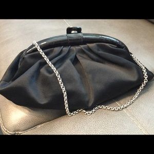 GIUSEPPE ZANOTTI Black Satin Clutch